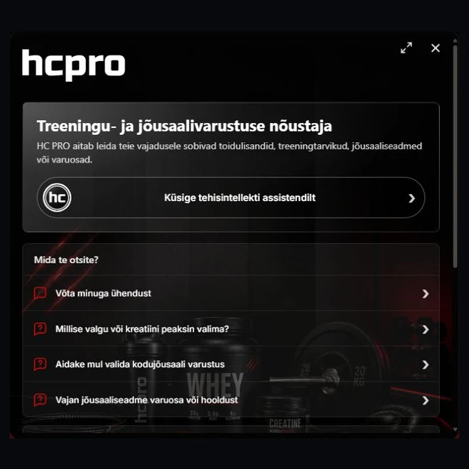 HC Pro Neuwon chat welcome view over the storefront